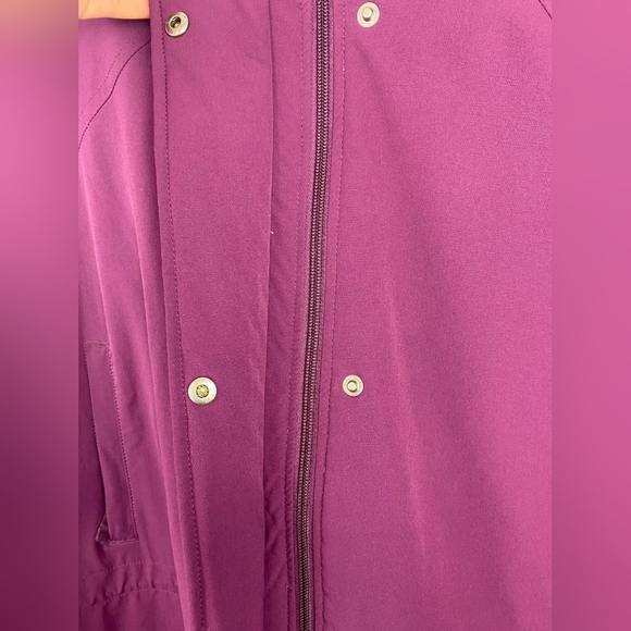 Duluth Trading Thinsulate Windbreaker Zip Long Jacket Hooded Zip Snap Purple 2XL - Picture 11 of 11
